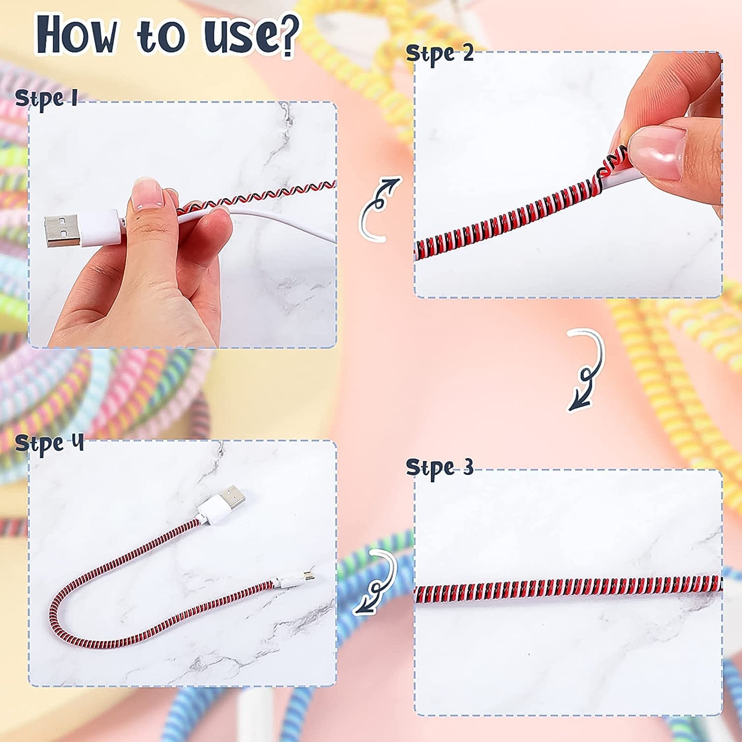Flexible Spiral Cable Protector Sleeve (1 Pc) Flexible Spiral Cable Protector Sleeve (1 Pc)